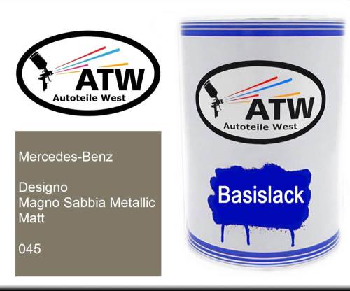 Mercedes-Benz, Designo Magno Sabbia Metallic Matt, 045: 500ml Lackdose, von ATW Autoteile West.